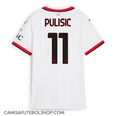 Camisa de time de futebol AC Milan Christian Pulisic #11 Replicas 2º Equipamento Feminina 2024-25 Manga Curta Camisa de time de futebol AC Milan Christian Pulisic #11 Replicas 2º Equipamento Feminina 2024-25 Manga Curta